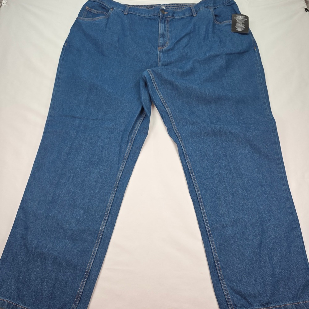 Woman Within Womens Blue Straight Leg Jeans Elastic Back High Rise Sizeβ 28W NWT